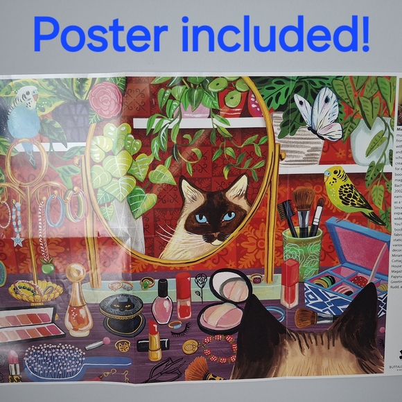 Buffalo David Bitton Colorful Cat Puzzle - Red, Blue, Green - Picture 3 of 3